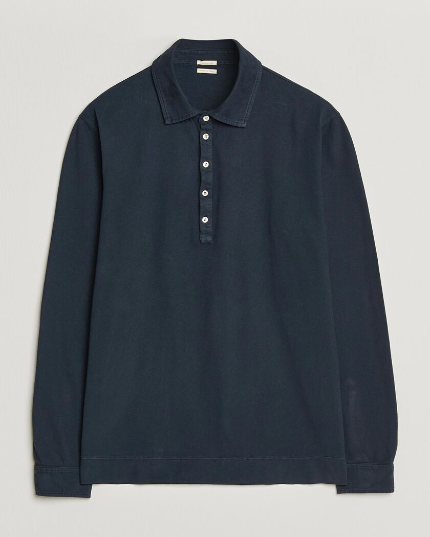 Massimo Alba Raya Long Sleeve Polo Navy – Blå