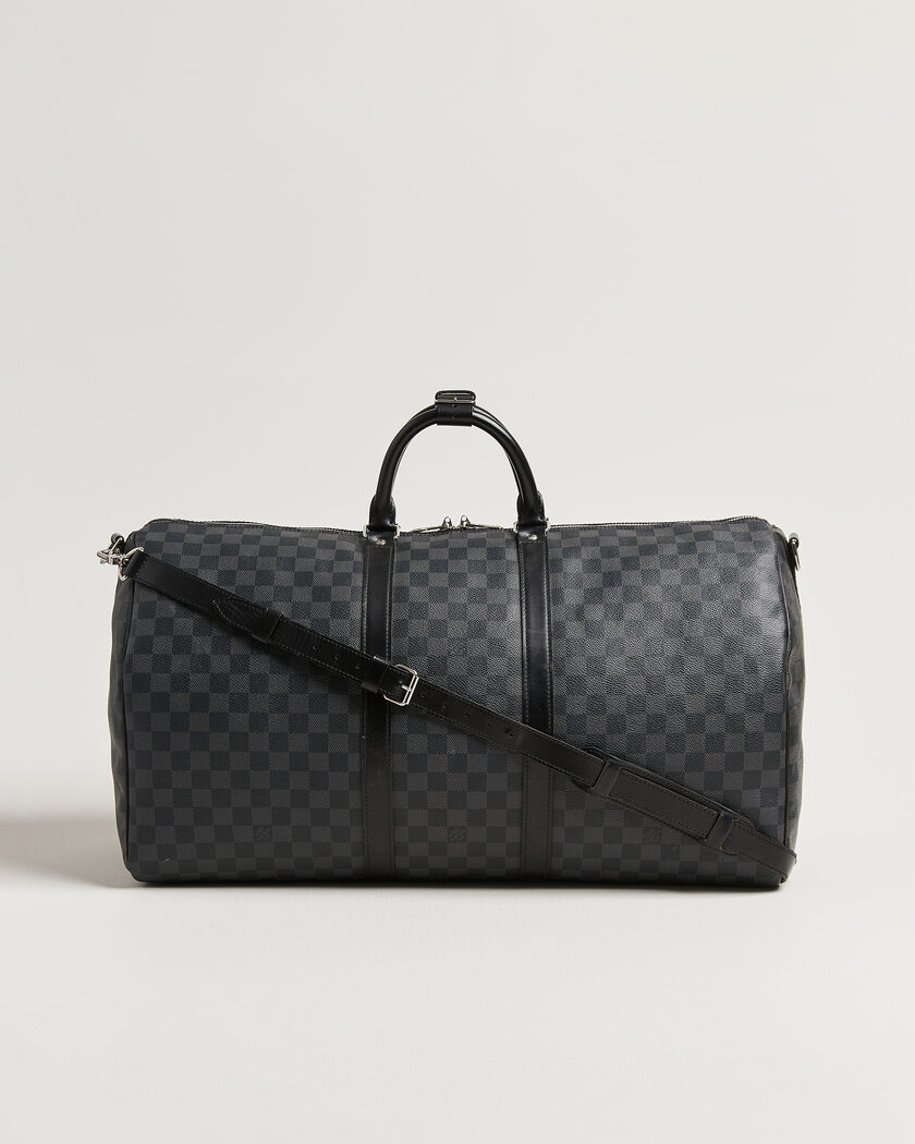 Louis Vuitton Pre-Owned Keepall 55 Bandouliére Damier Graphite – Grå