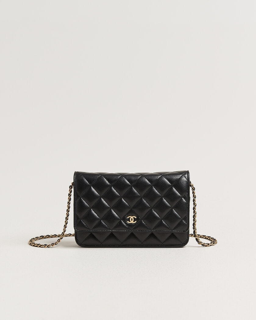 Chanel Pre-Owned Wallet On Chain Caviar Leather Black – Svart