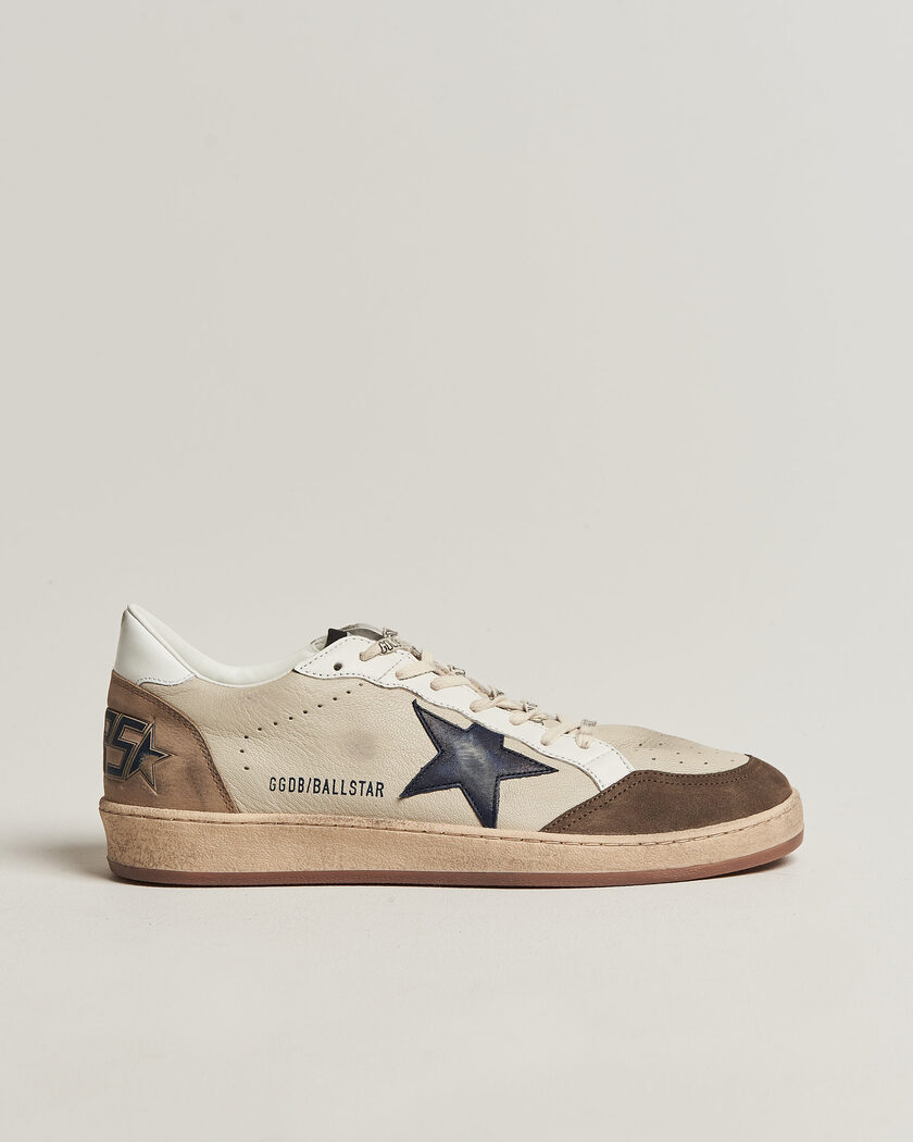 Golden Goose Ball Star Sneakers Cream/Grey – Hvit