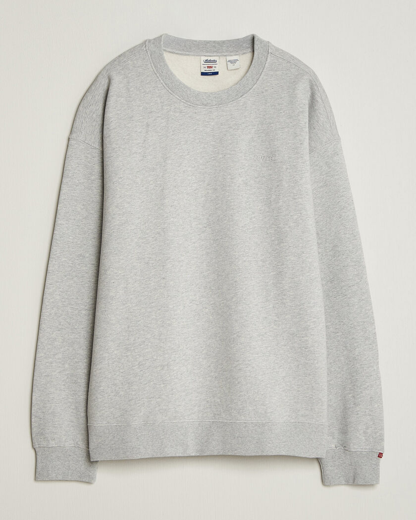 Levi's Authentic Crew Neck Sweatshirt Light Grey Heather – Grå
