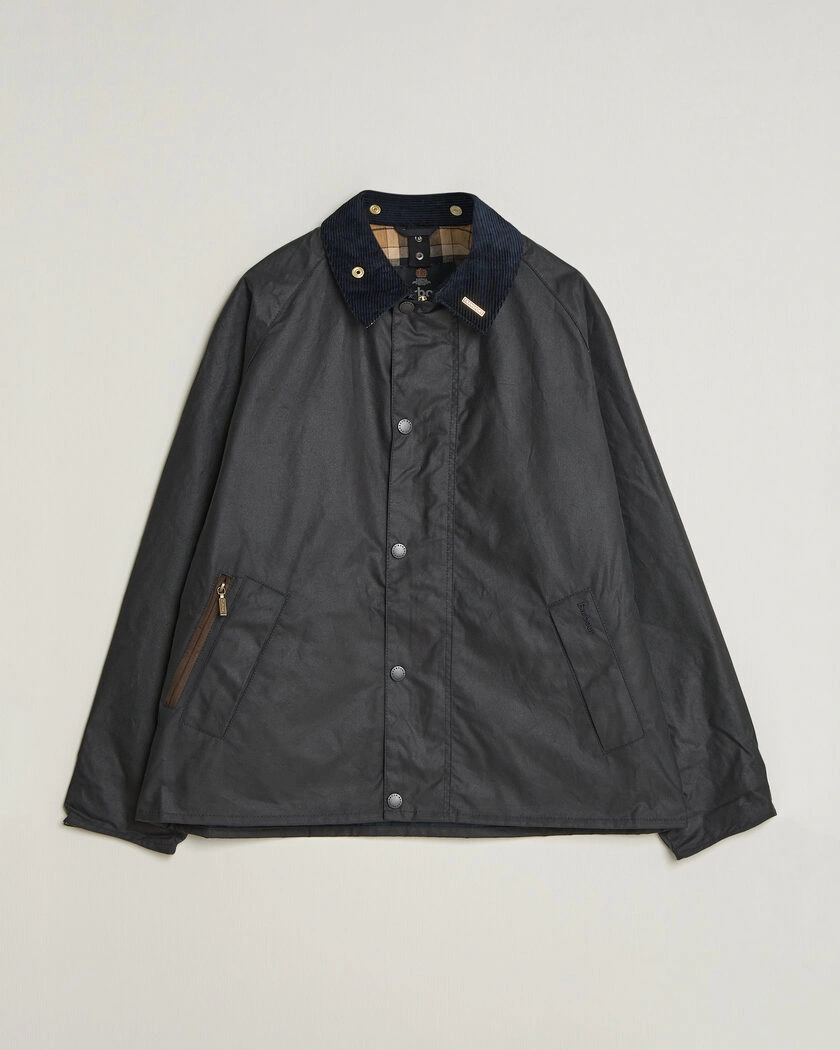 Barbour Lifestyle Icons Transport Wax Jacket Navy – Blå
