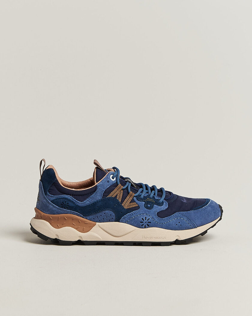 Flower Mountain Yamano 3 Suede/Nylon Sneaker Navy/Blue – Blå