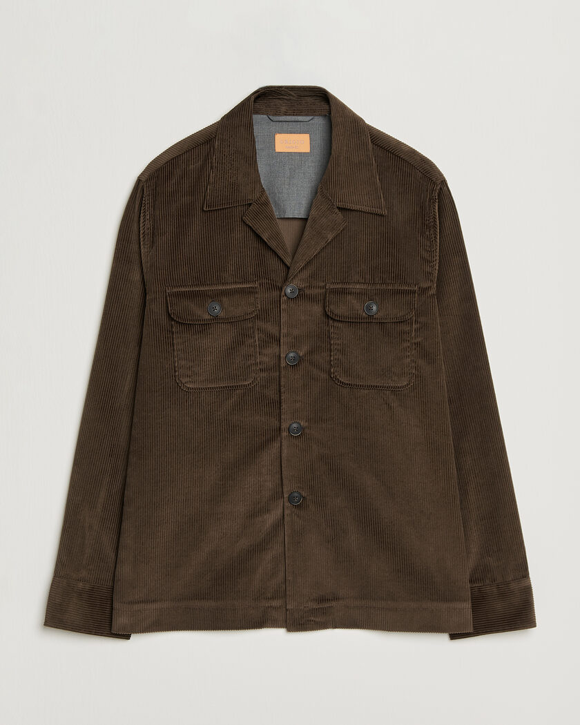 Grigio Corduroy Overshirt Dark Brown – Brun