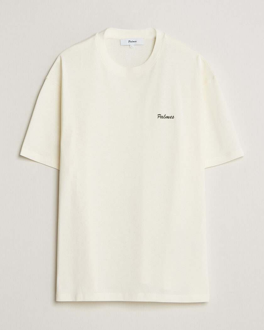 Palmes Logo T-Shirt Off White – Hvit
