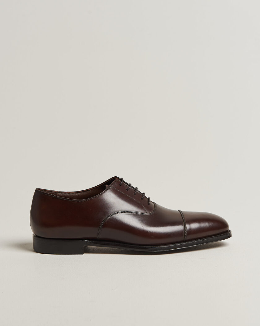 Crockett & Jones Audley Handgrade Oxford Dark Brown Antique Calf – Brun