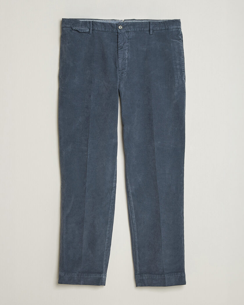 Santaniello Corduroy Trousers Iron Blue – Blå