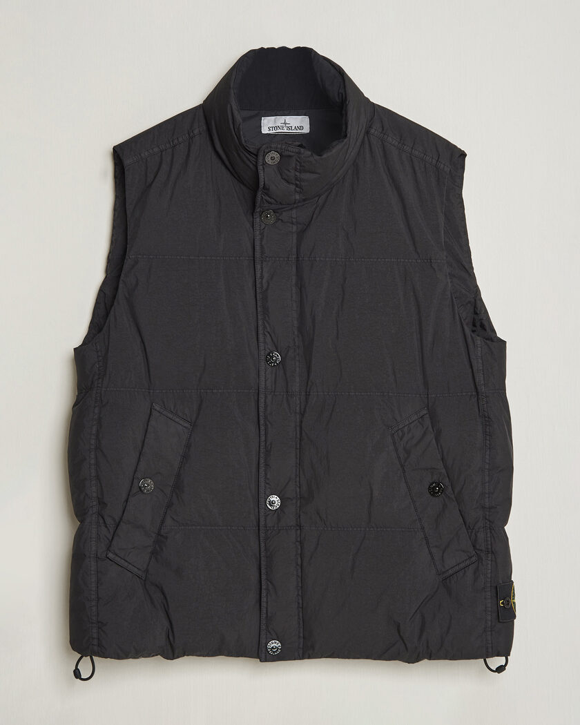 Stone Island Crinkle Reps Down Vest Black – Svart