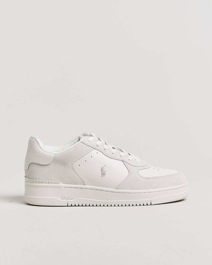Polo Ralph Lauren Masters Court Suede/Leather Sneakers Deckwash White – Hvit