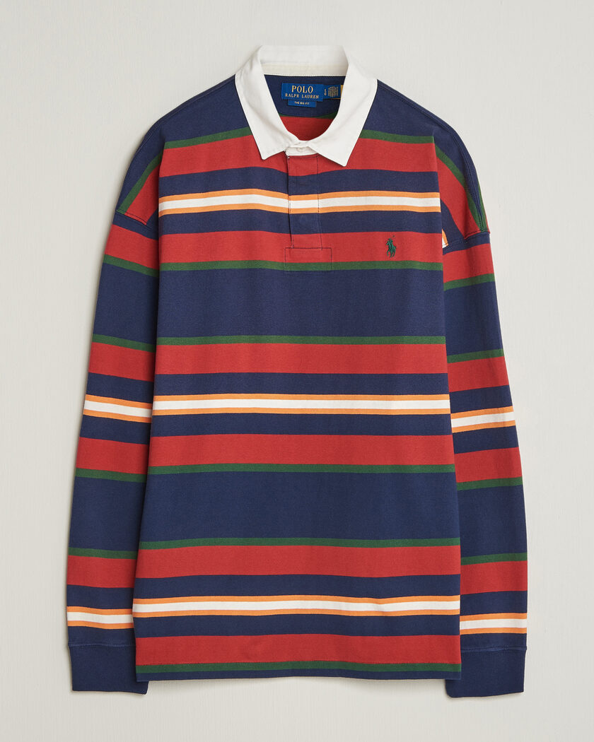 Polo Ralph Lauren Knitted Rugby Pullover Newport Navy Multi – Flerfarget