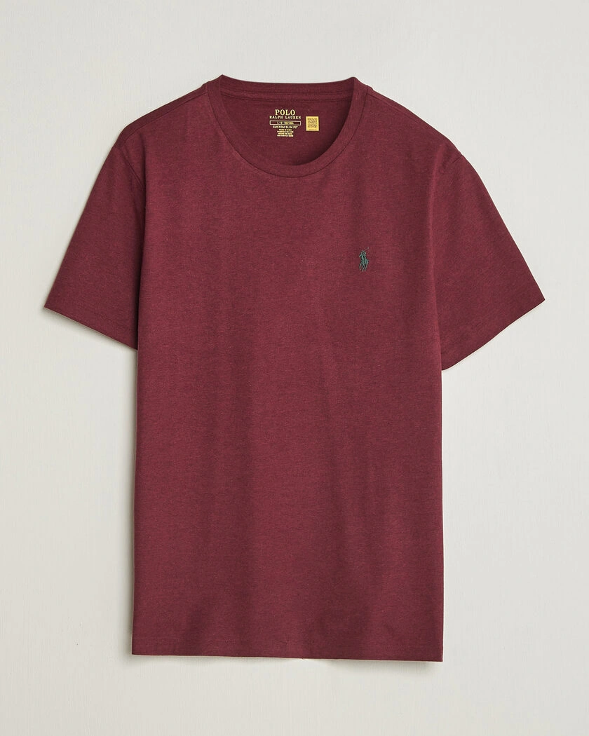 Polo Ralph Lauren Custom Slim Fit T-shirt Spring Wine Heather – Rød