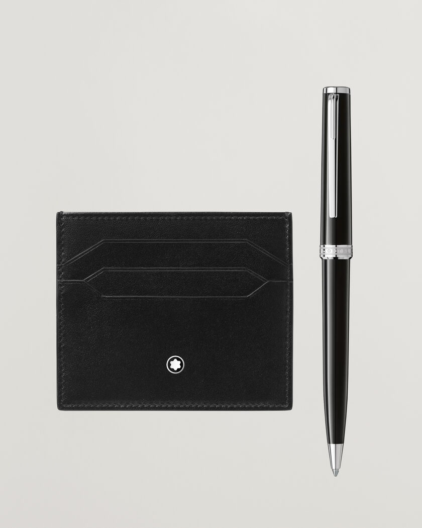 Montblanc SET BP PIX Black + MST Card Holder 6C Bk – Svart
