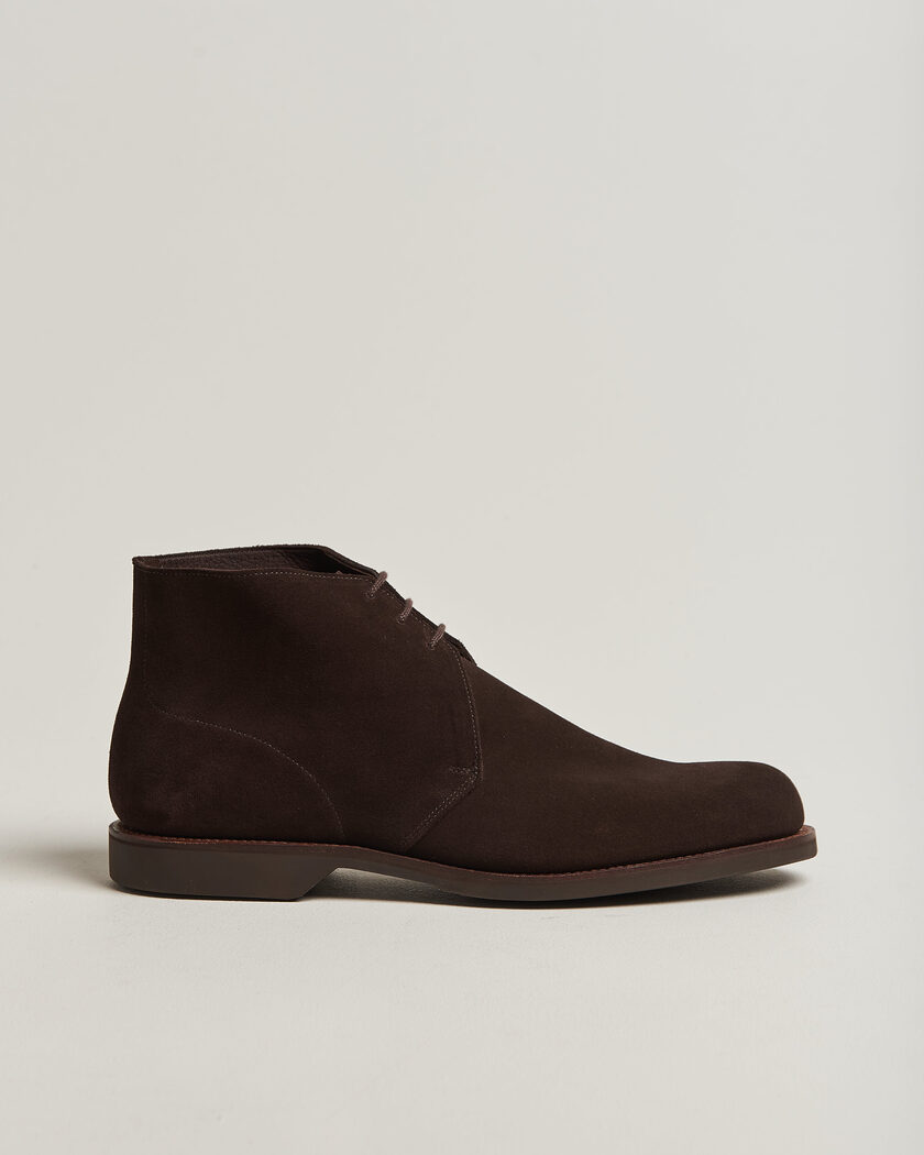 Crockett & Jones Unlined Chukka 4 Boot Dark Brown Suede – Brun