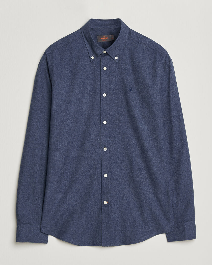 Morris Watts Flannel Shirt Navy – Blå