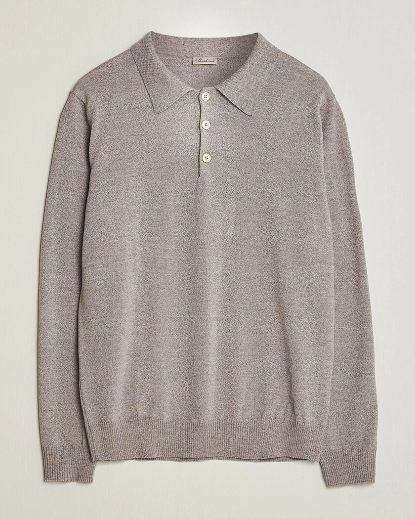 Stenströms Merino Polo Beige – Beige