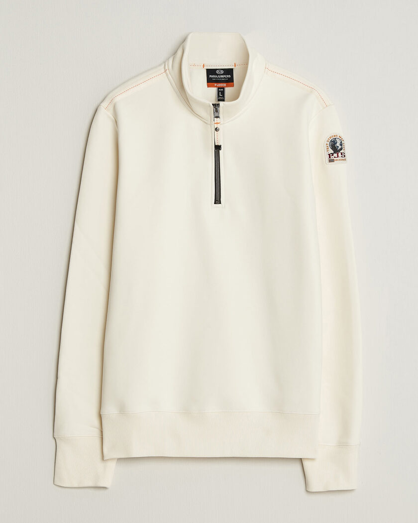 Parajumpers Broad Peak Super Easy Half Zip Sweatshirt Warm Ivory – Hvit