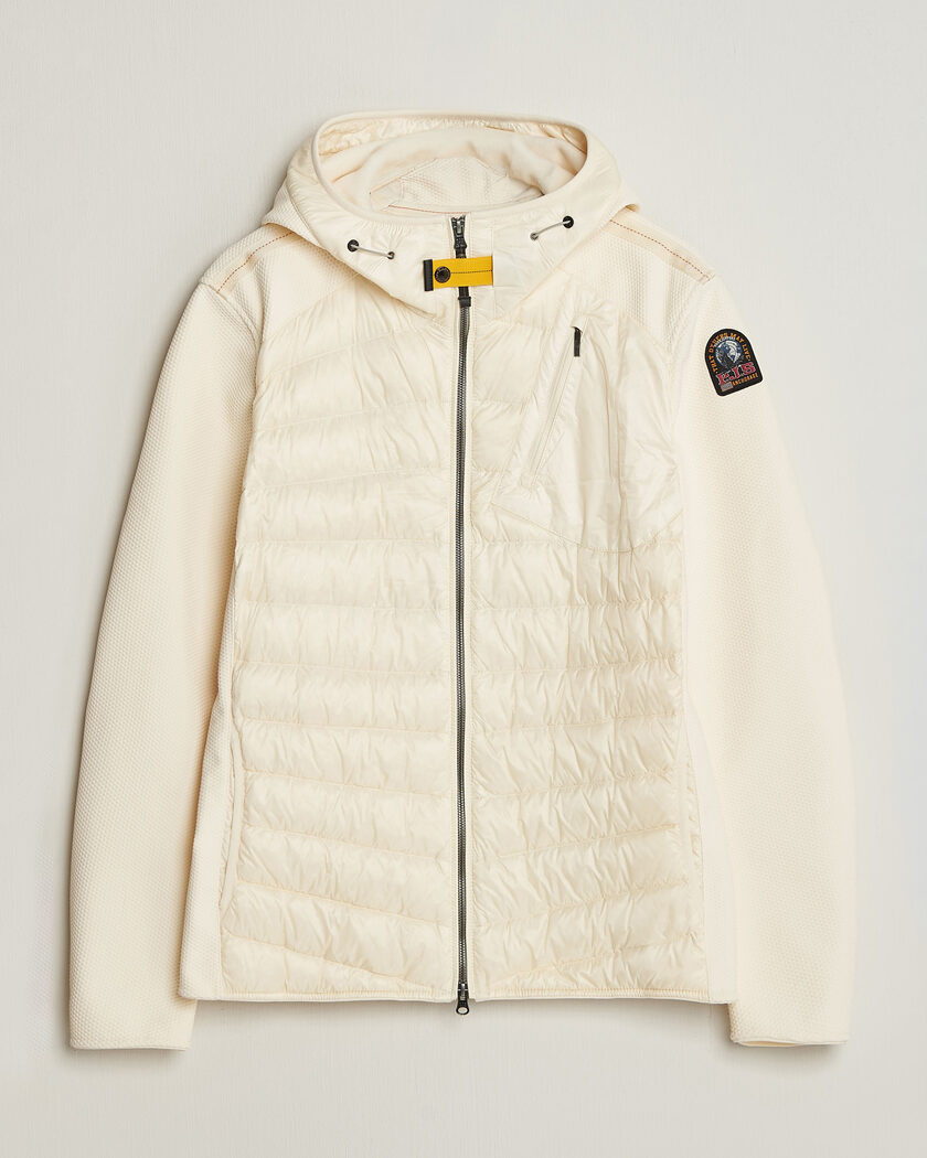 Parajumpers Nolan Warm Up Hybrid Hooded Jacket Warm Ivory – Hvit
