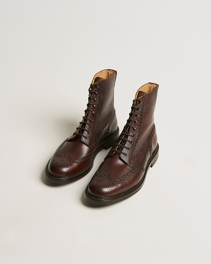Pre-owned Crockett & Jones Islay Boot Dark Brown Grained Calf UK10 - EU44 – Brun