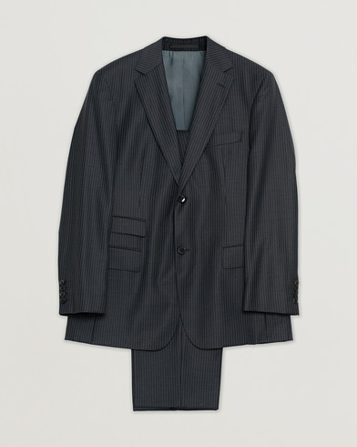 Boss Pinstripe Wool Suit Navy 52