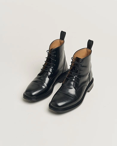 A.P.C. Patent Lace Up Boots Black 41