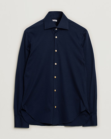 Herre | Pre-owned | Pre-owned | Kiton Cotton Jersey Shirt Navy