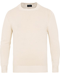  Cotton Crew Neck Knit White