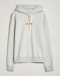  Small Logo Cotton Hoodie Light Grey