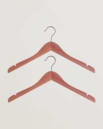  2-Pack Cedar Wood Shirt Hangers 