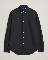  Slim Fit Oxford Shirt Polo Black