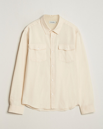  Double Pocket Wool Blend Shirt Off White