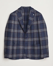  Jack Regular Checked Wool Blazer Navy