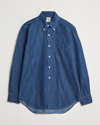  Vintage Ivy Denim Button Down Shirt Dark Blue