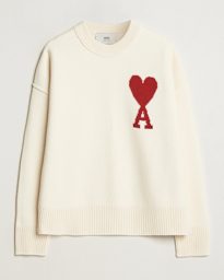  Big Heart Wool Sweater Off White