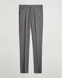  Gentleman Fit Wool Stretch Trousers Medium Grey