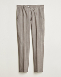  Dandy Striped Super 130s Wool Trouser Beige