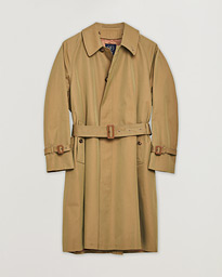 BEAMS F Balmacaan Gabardine Coat Olive UK36 - EU46