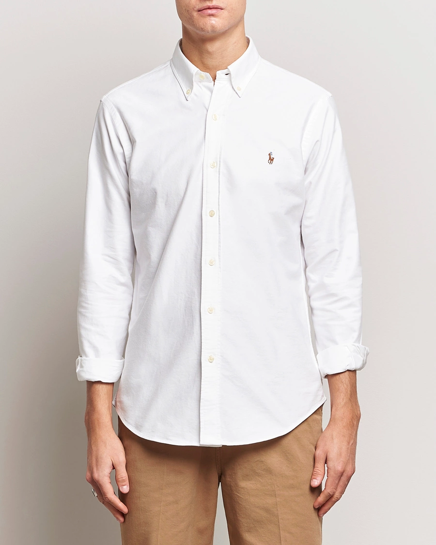Herre | Polo Ralph Lauren | Polo Ralph Lauren | Custom Fit Oxford Shirt White