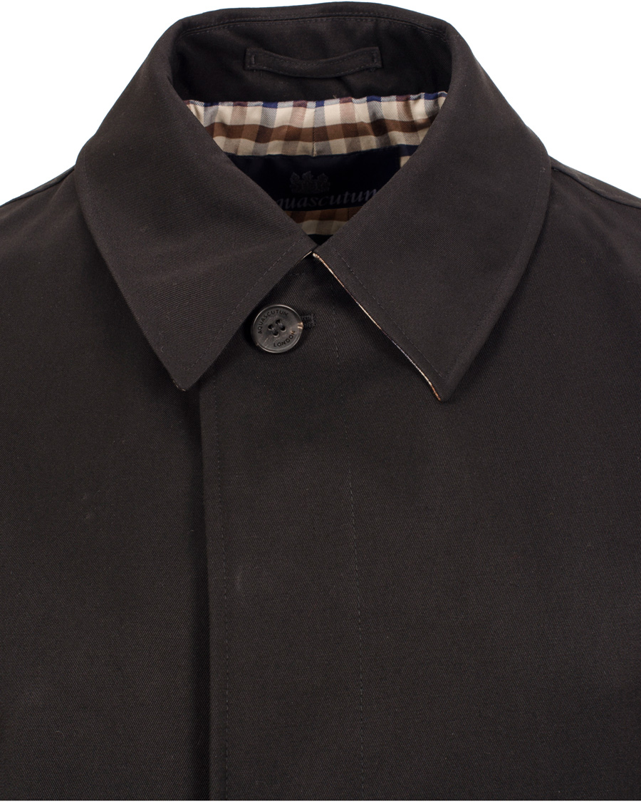 Aquascutum Broadgate Raincoat Black hos CareOfCarl.no