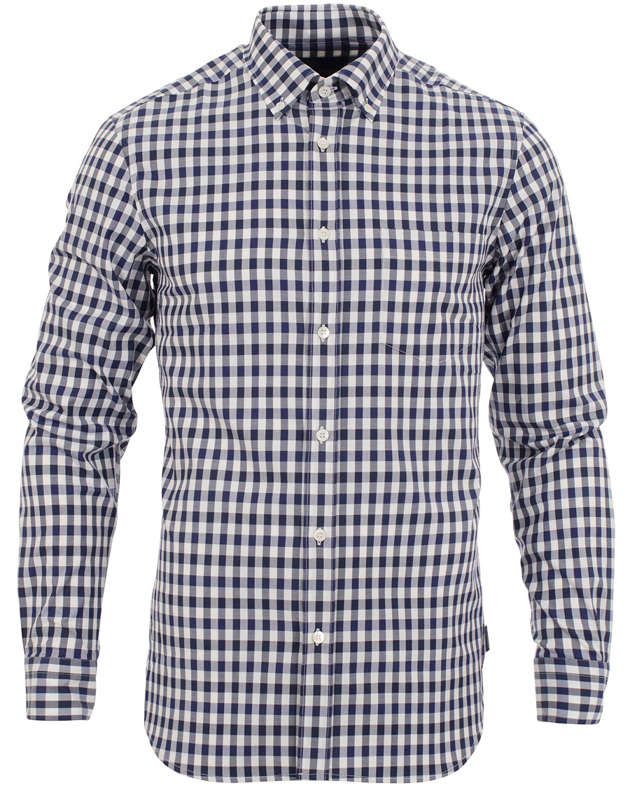 Aquascutum Devonshire Club Check Shirt Navy hos CareOfCarl.no