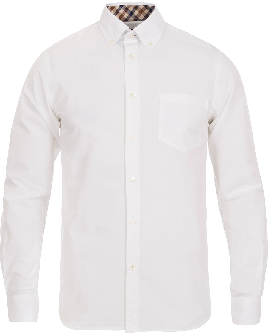 Aquascutum Eshton Shirt White hos CareOfCarl.no