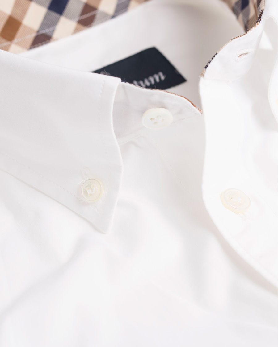 Aquascutum Eshton Shirt White hos CareOfCarl.no