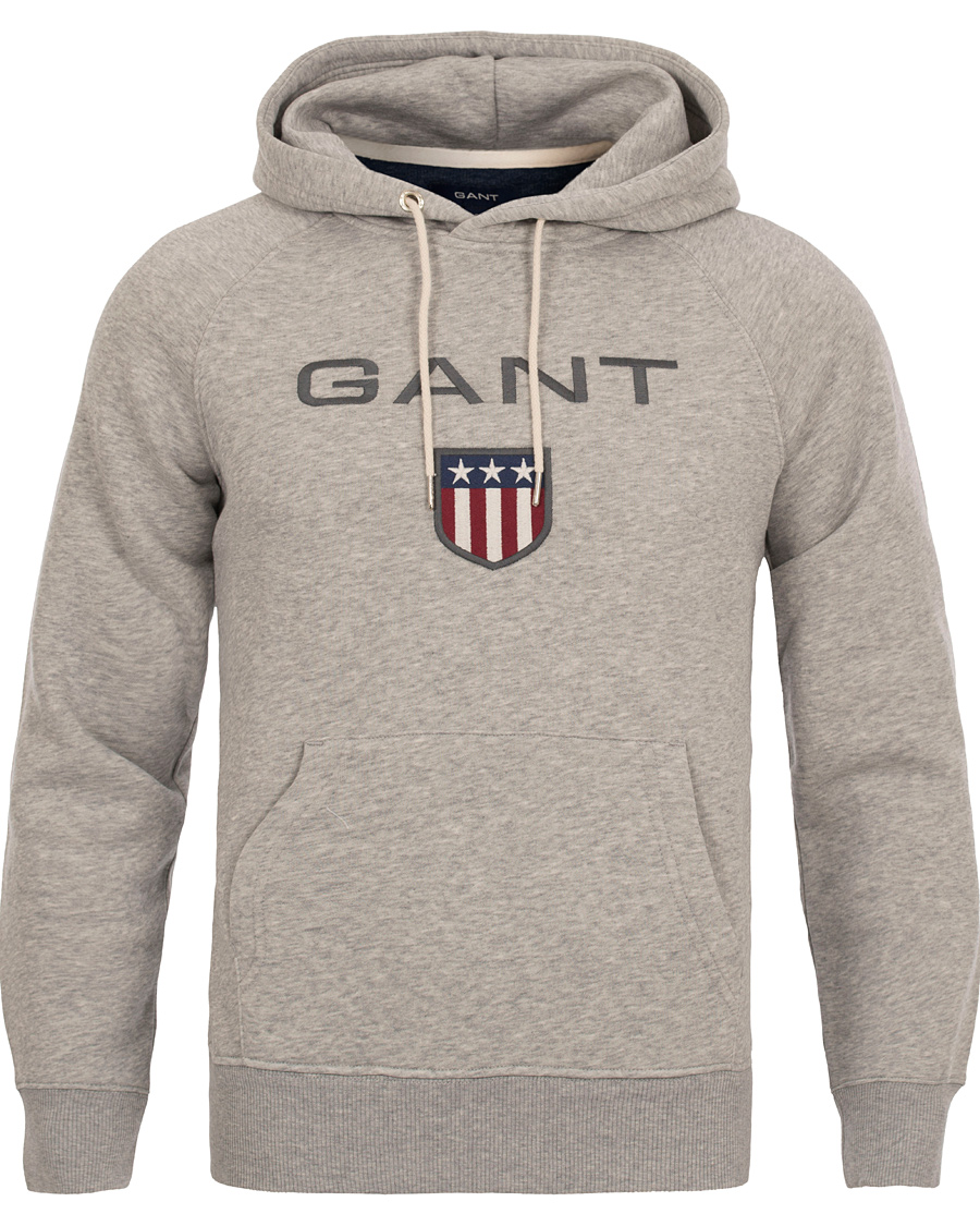 gant shield hoodie grey