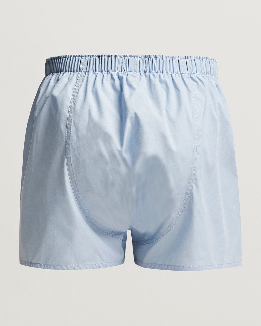 Herre | Underbukser | Sunspel | Classic Woven Cotton Boxer Shorts Plain Blue