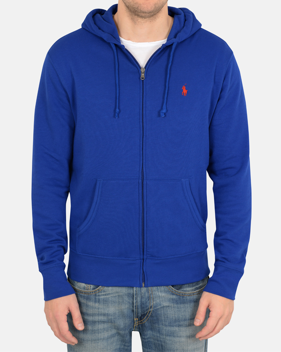 Polo Ralph Lauren Full Zip Hoodie Royal Blue Hos CareOfCarl.no