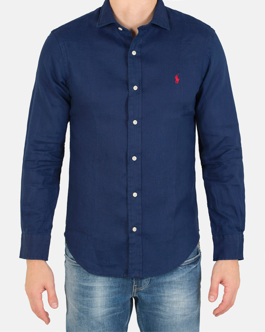 slim fit linen shirt ralph lauren