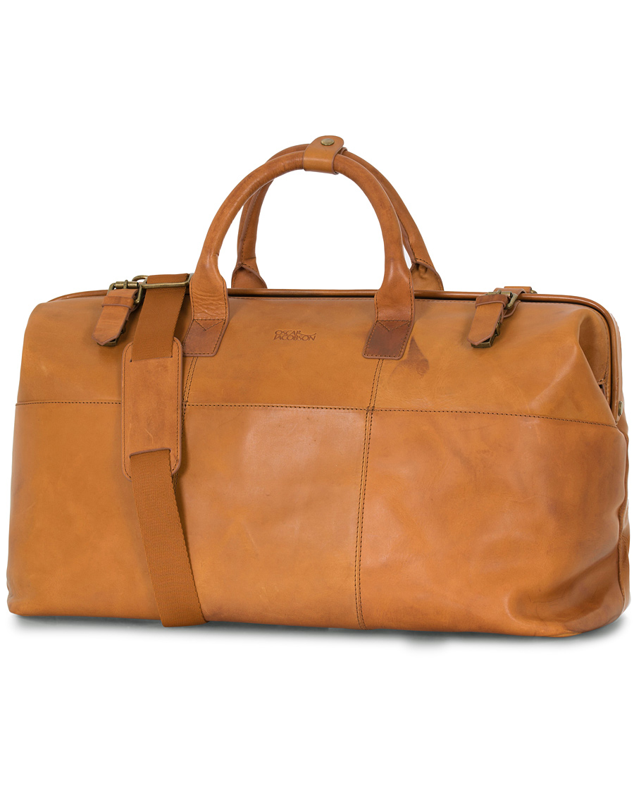 Oscar Jacobson Leather Weekendbag Tan