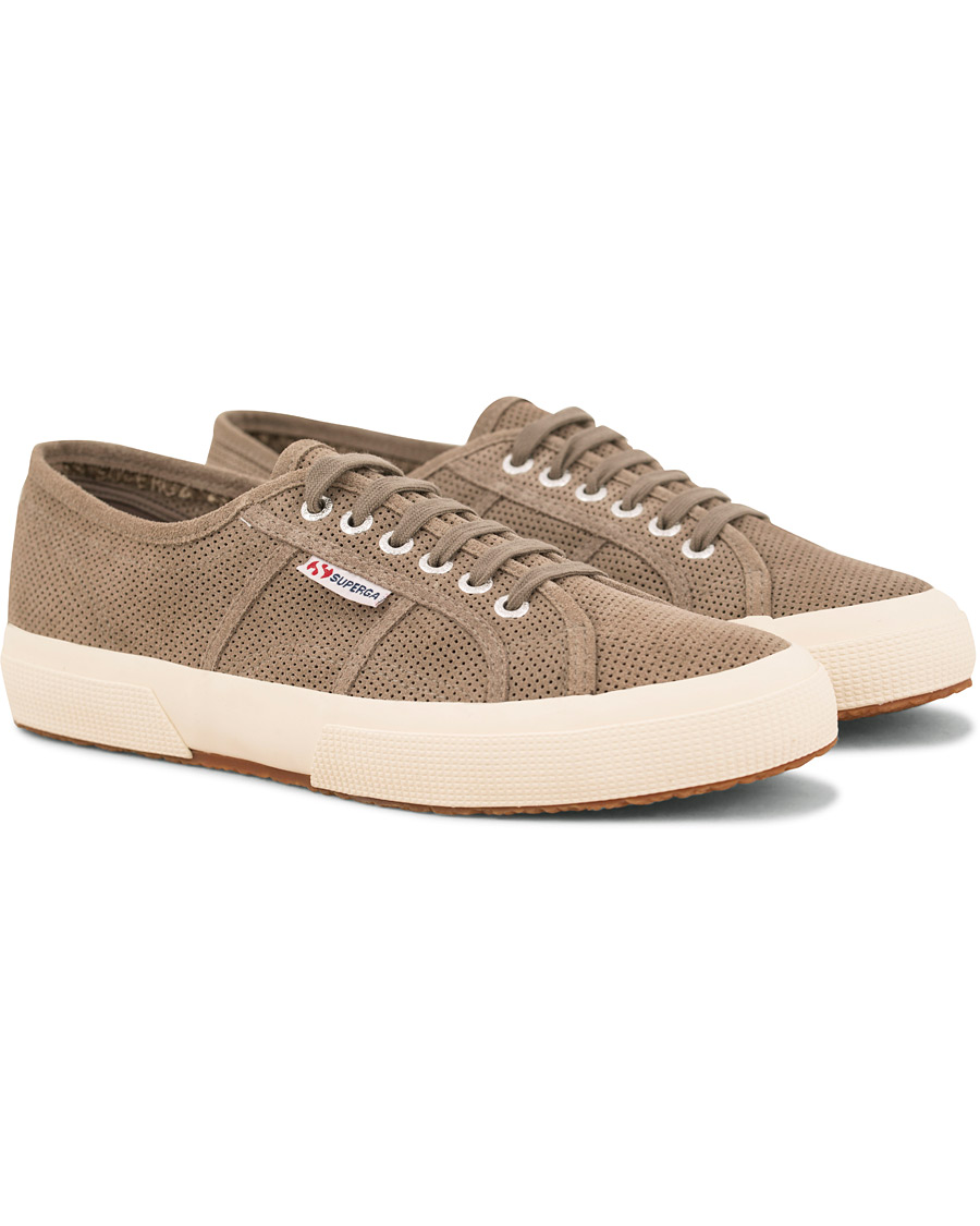 Superga perforated cheap suede sneakers