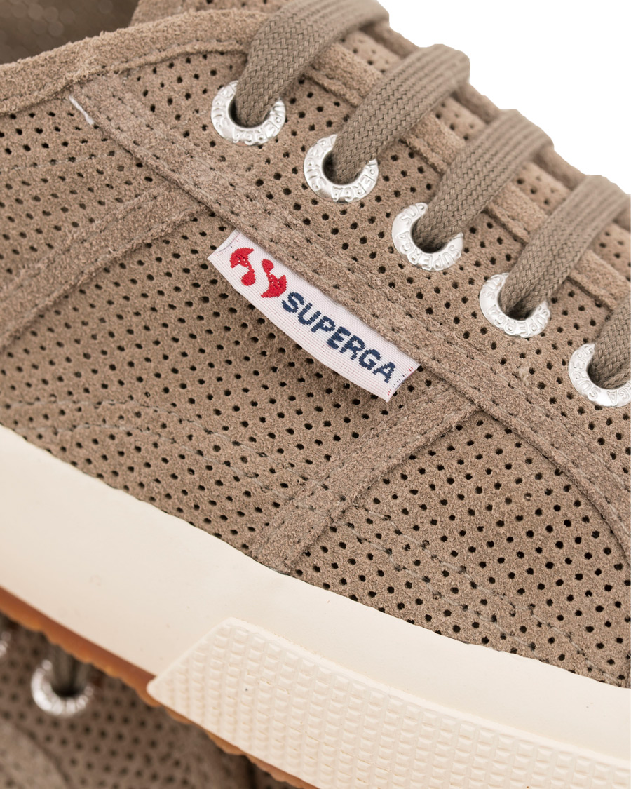 Superga perforated hotsell suede sneakers