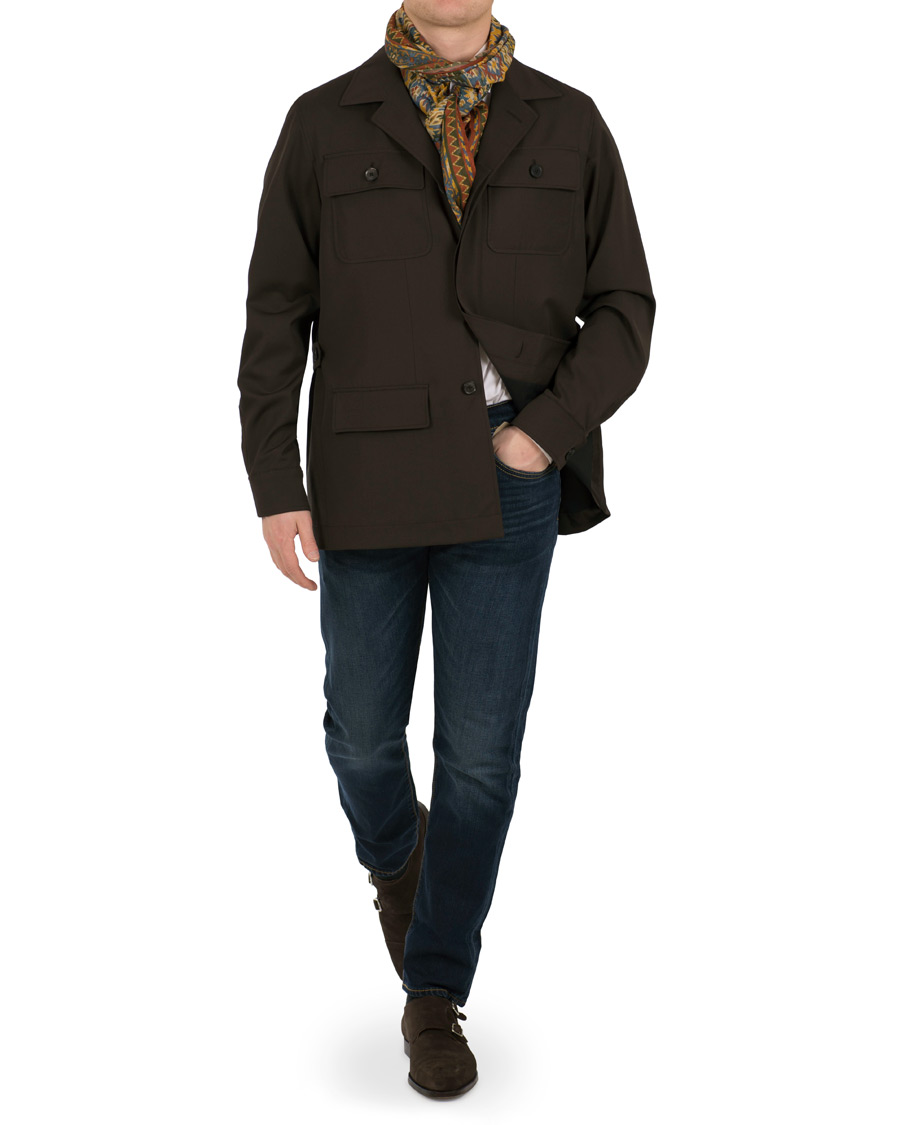 Caruso Houdini Stretch Safari Field Jacket Brown