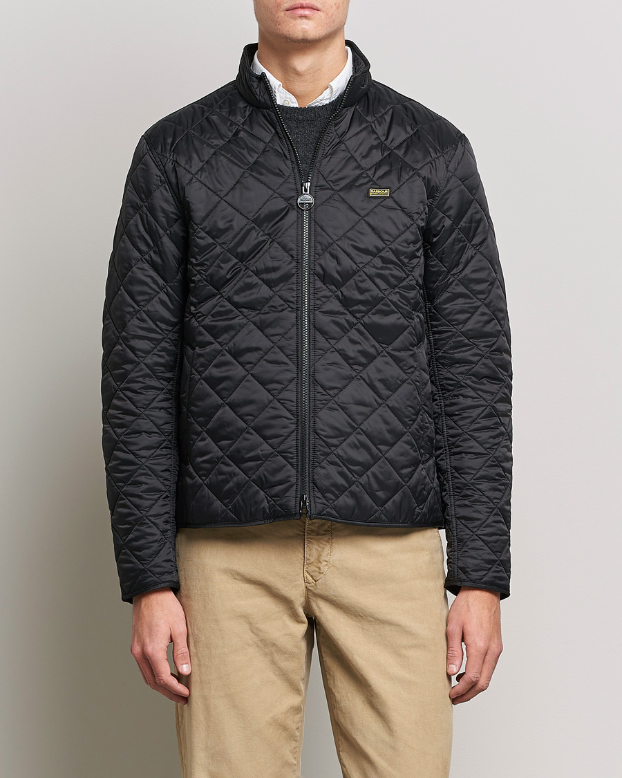 Barbour international gear store quilted jacket black